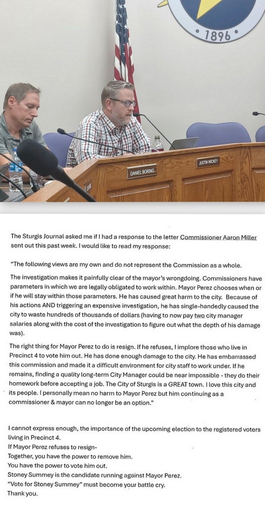 Justin Wickey Calls For Frank Perez To Resign